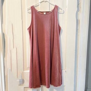 Dusty Pink Velvet Dress